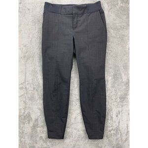 Athleta Womens Work It City Jogger 6 Grey Wool Blend Zip Pocket Mid Rise Stretch